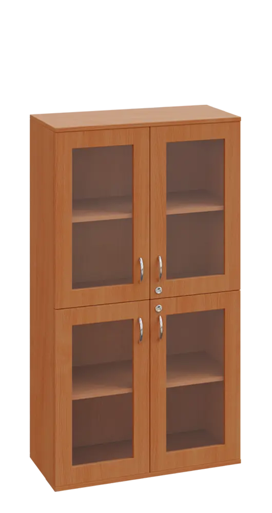 SPO 23 skříň 4-dveřová/ sklo lamino - buk Royal